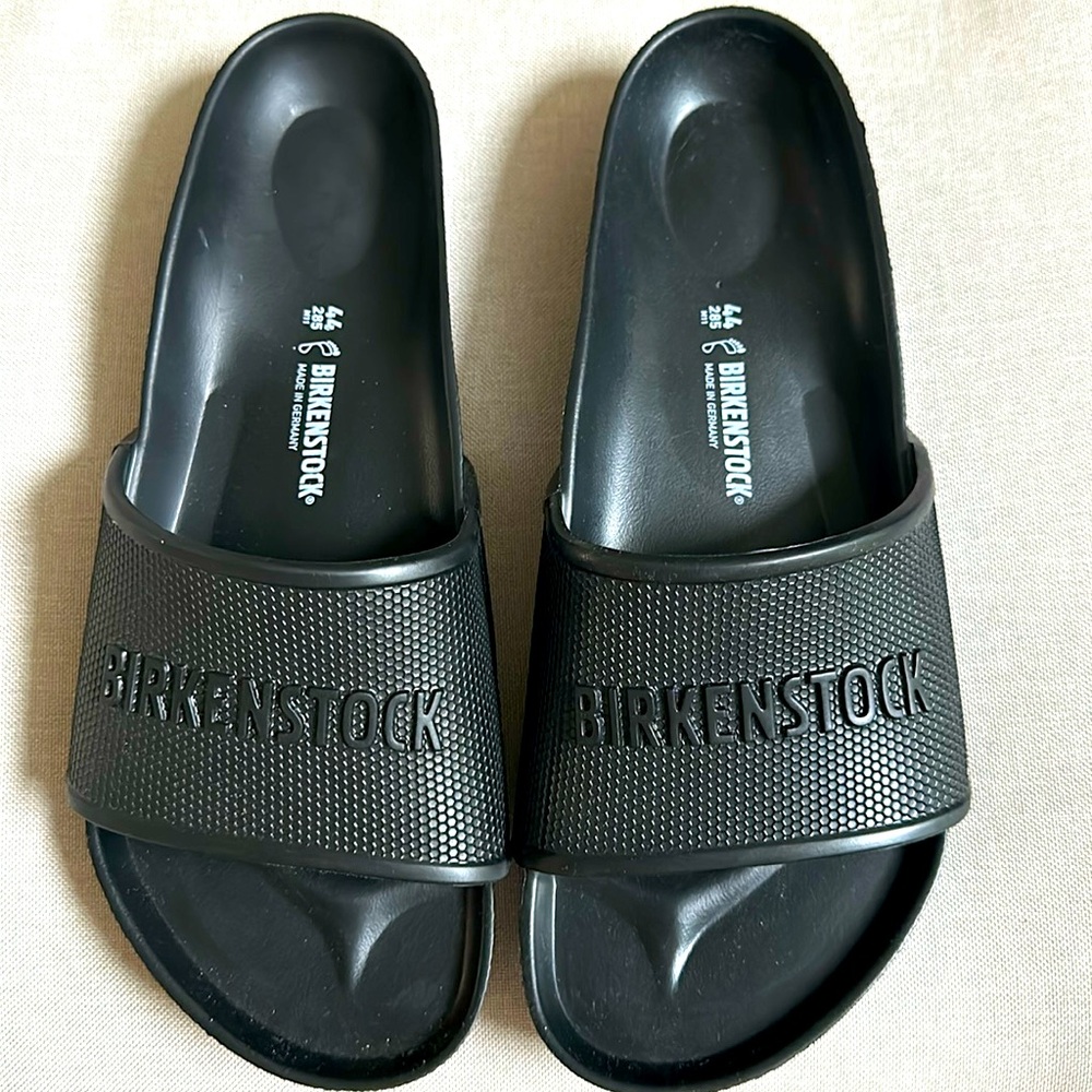 New (no box) Birkenstock Barbados EVA Black Slides Flip‎ Flops Unisex Size 44